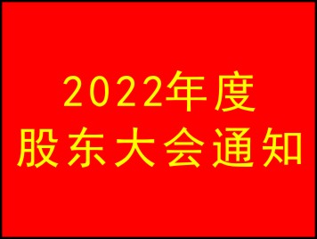關于召開2022年度股東大會的通知